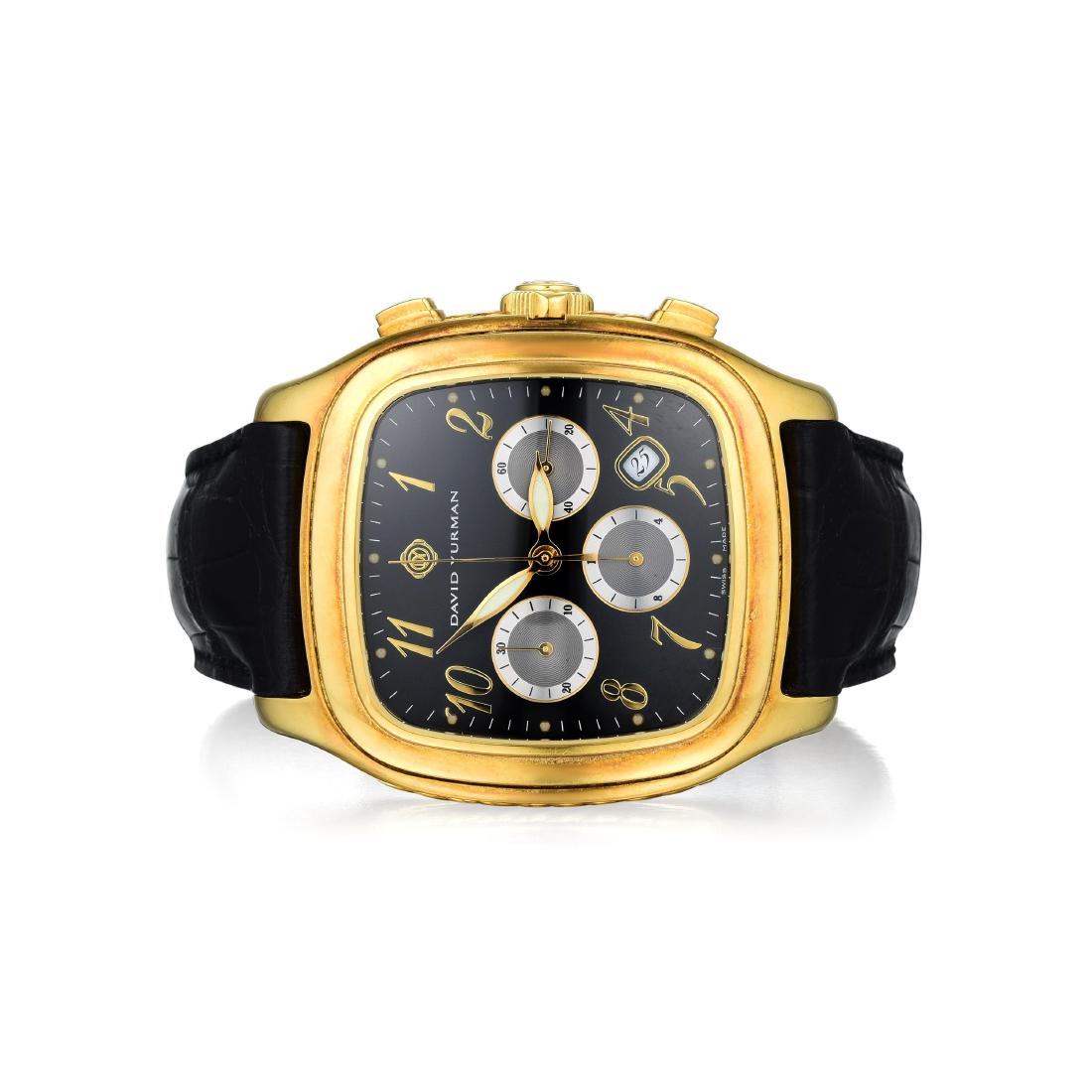 David Yurman Gents Gold Chronograph Timepiece (1 of 4)