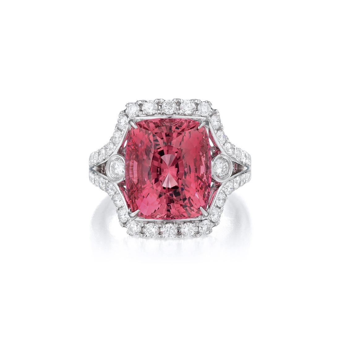 A 10.19-Carat Spinel and Diamond Ring (1 of 4)