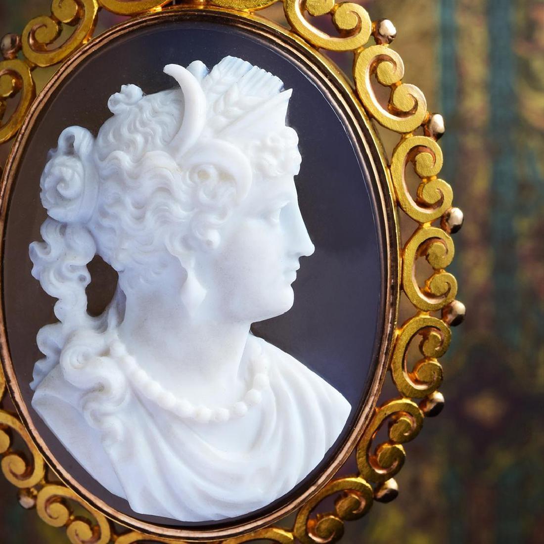 A Suite of 18K Gold and Hardstone Victorian Cameo (1 of 5)