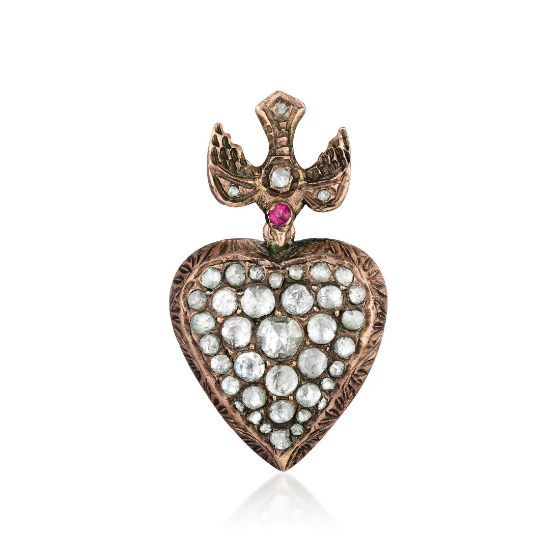 A Victorian Diamond and Ruby Pendant (1 of 2)