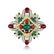 An Emerald Ruby Sapphire and Diamond Brooch/Pendant