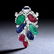 Oscar Heyman Art Deco Ruby Emerald Sapphire and Diamond