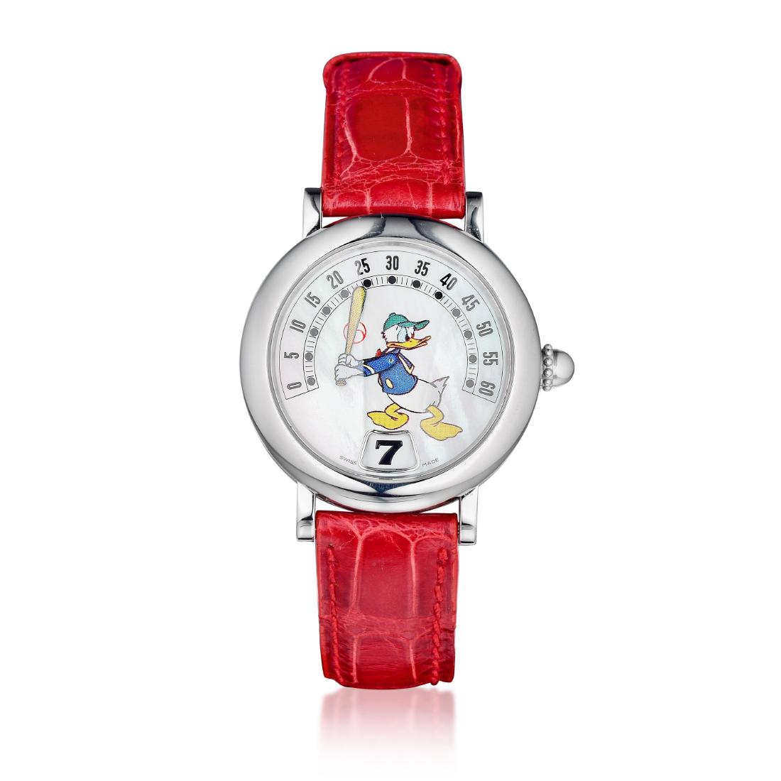 Gerald Genta Stainless Steel Automatic Jump Hour Watch (1 of 3)