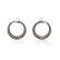 18K Gold White and Black Diamond Hoop Earrings