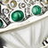 Cartier Art Deco Emerald Diamond Flower Basket Pin - 3