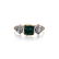 Georgian 14K Gold and Silver Emerald and Diamond Ring
