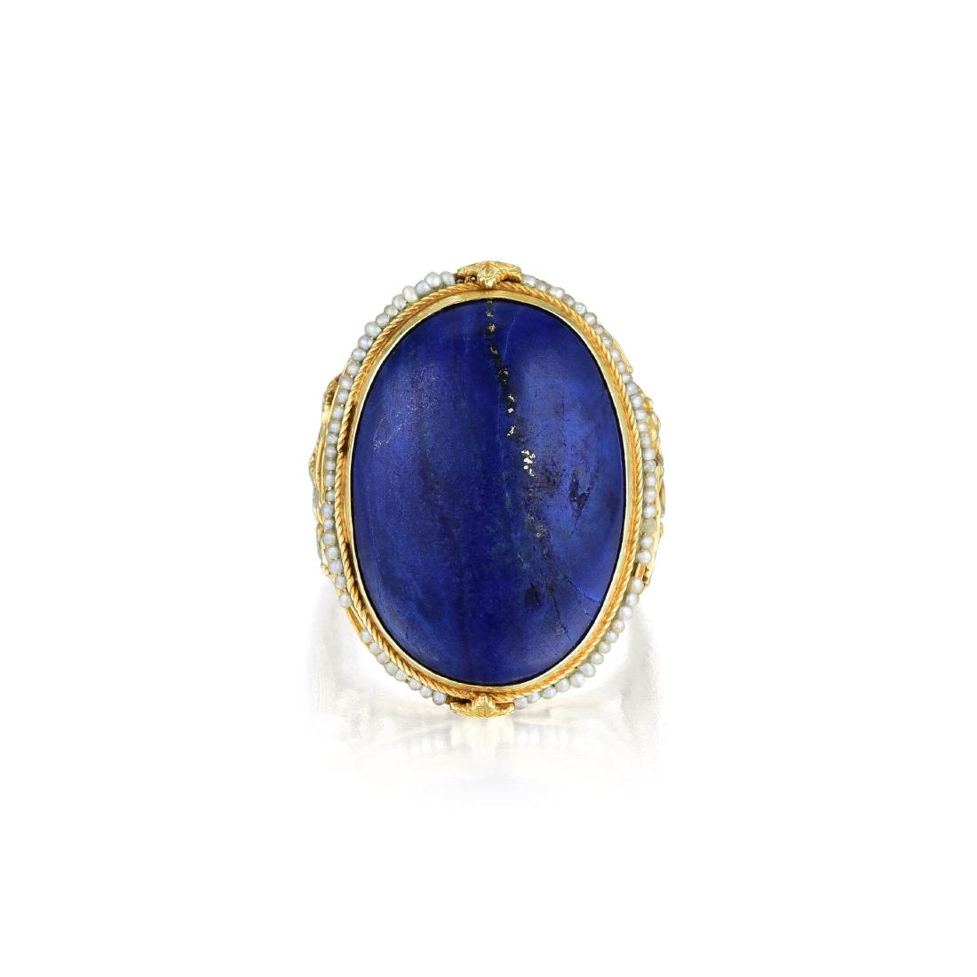 A 14K Gold Lapis Lazuli Ring (1 of 3)