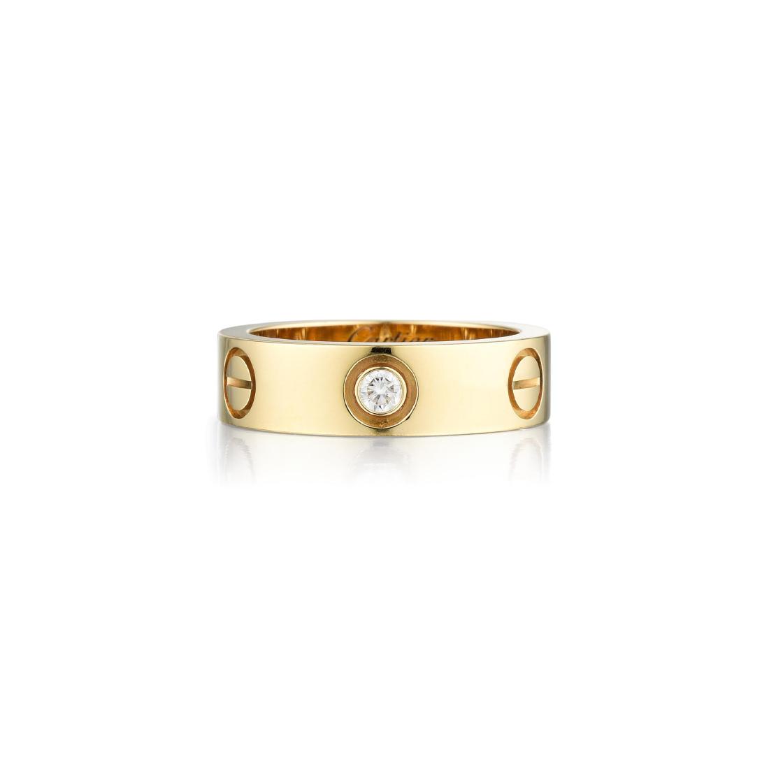 Cartier 18K Gold Diamond "Love" Ring (1 of 3)