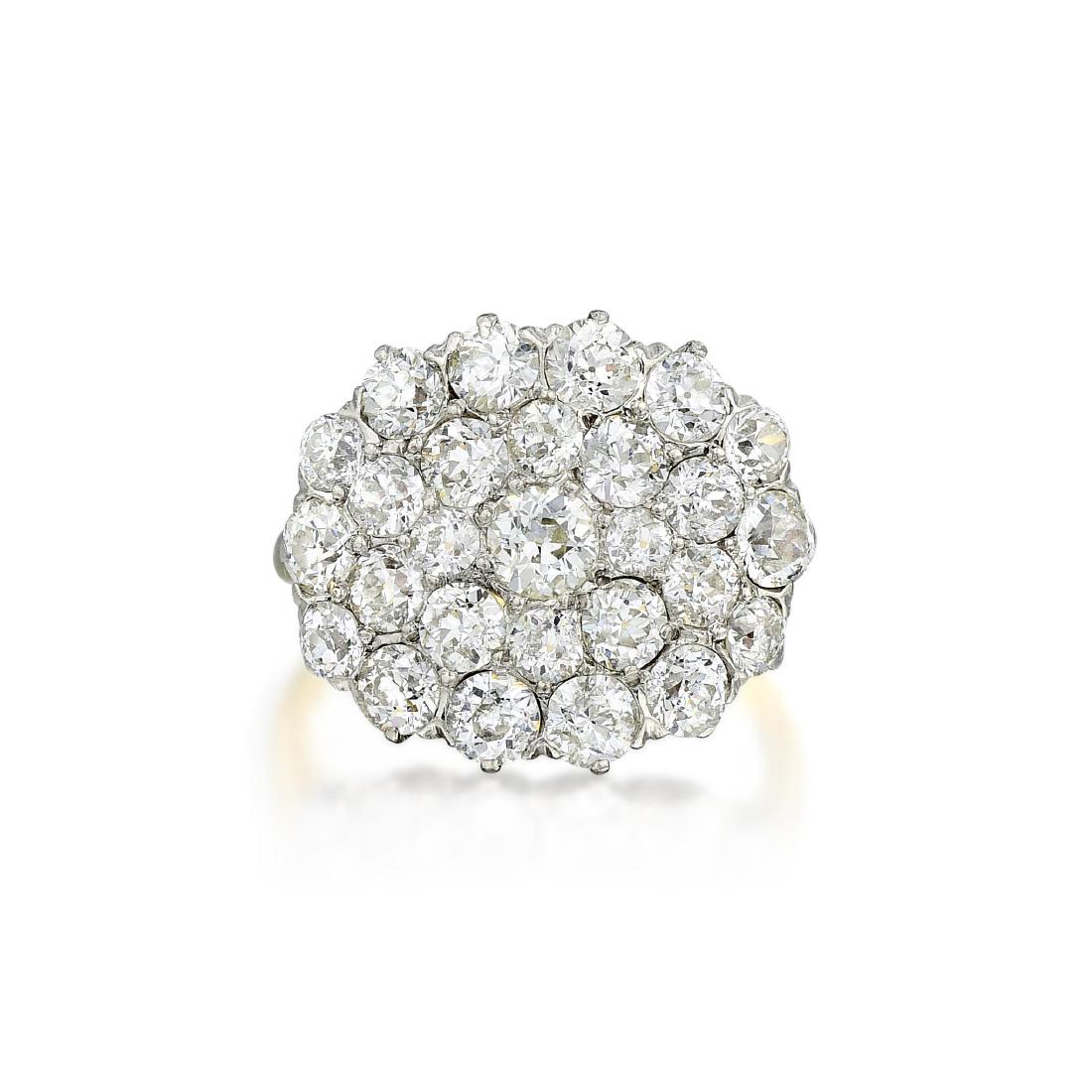 Art Deco Platinum and 18K Gold Diamond Ring (1 of 3)