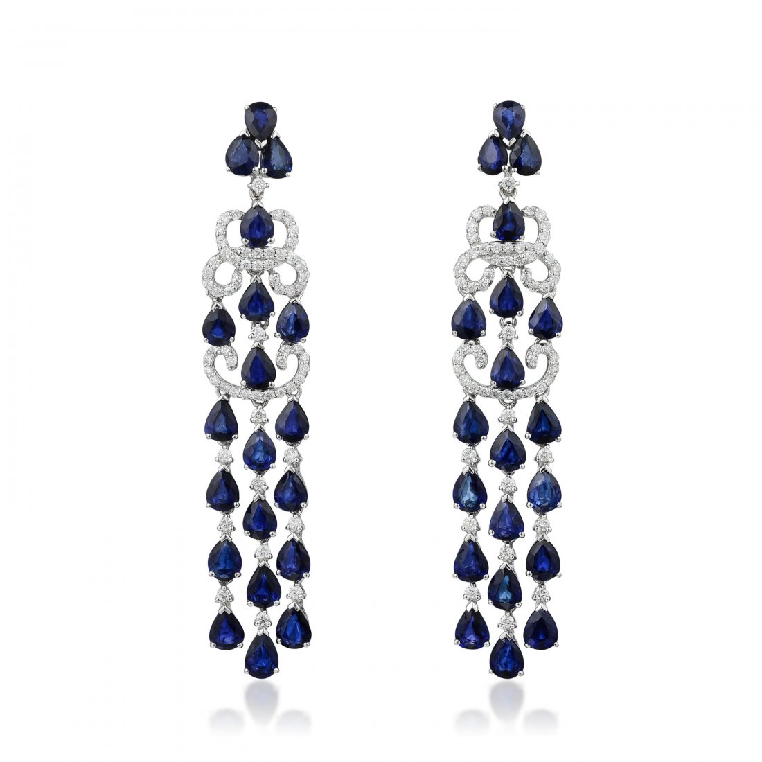 Orianne Sapphire Diamond Chandelier Earrings (1 of 3)