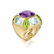 Chanel Amethyst Peridot and Aquamarine Ring - 2