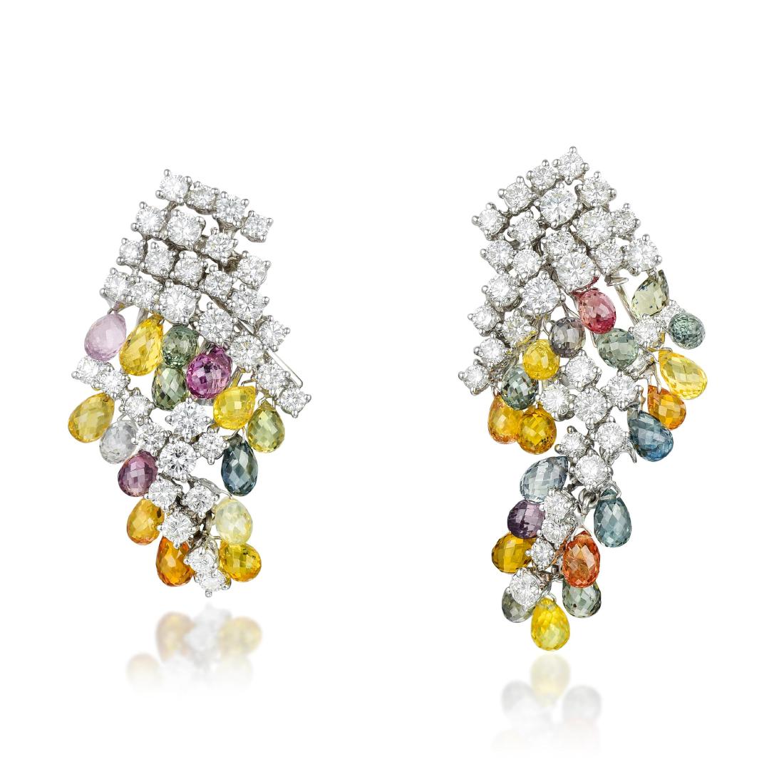 Zydo Multi-Colored Briolette Gemstones and Diamond (1 of 2)