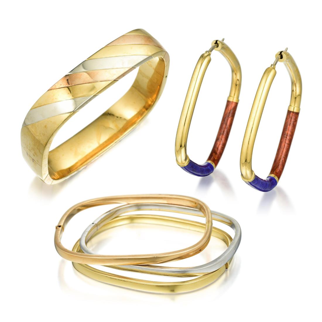 A Group of 18K Gold Jewelry, Italian (1 of 8)