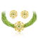 A Peridot Necklace and Earrings Set