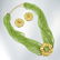 A Peridot Necklace and Earrings Set - 5