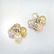 A Pair of Pink Cultured Pearl and Diamond Earclips - 2