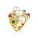 A Cultured Pearl Ruby Emerald and Diamond Ring, Italian - 2