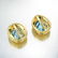 A Pair of Large Topaz and Diamond Earclips - 2