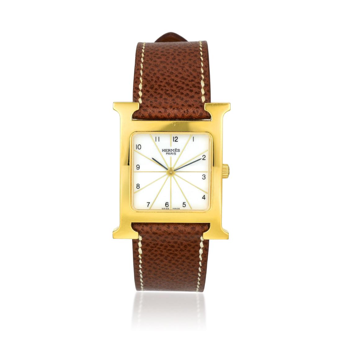 Hermes Heure H MM in Gold Plate and Steel (1 of 4)