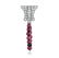 Cartier Art Deco Ruby Diamond and Enamel Brooch - 2