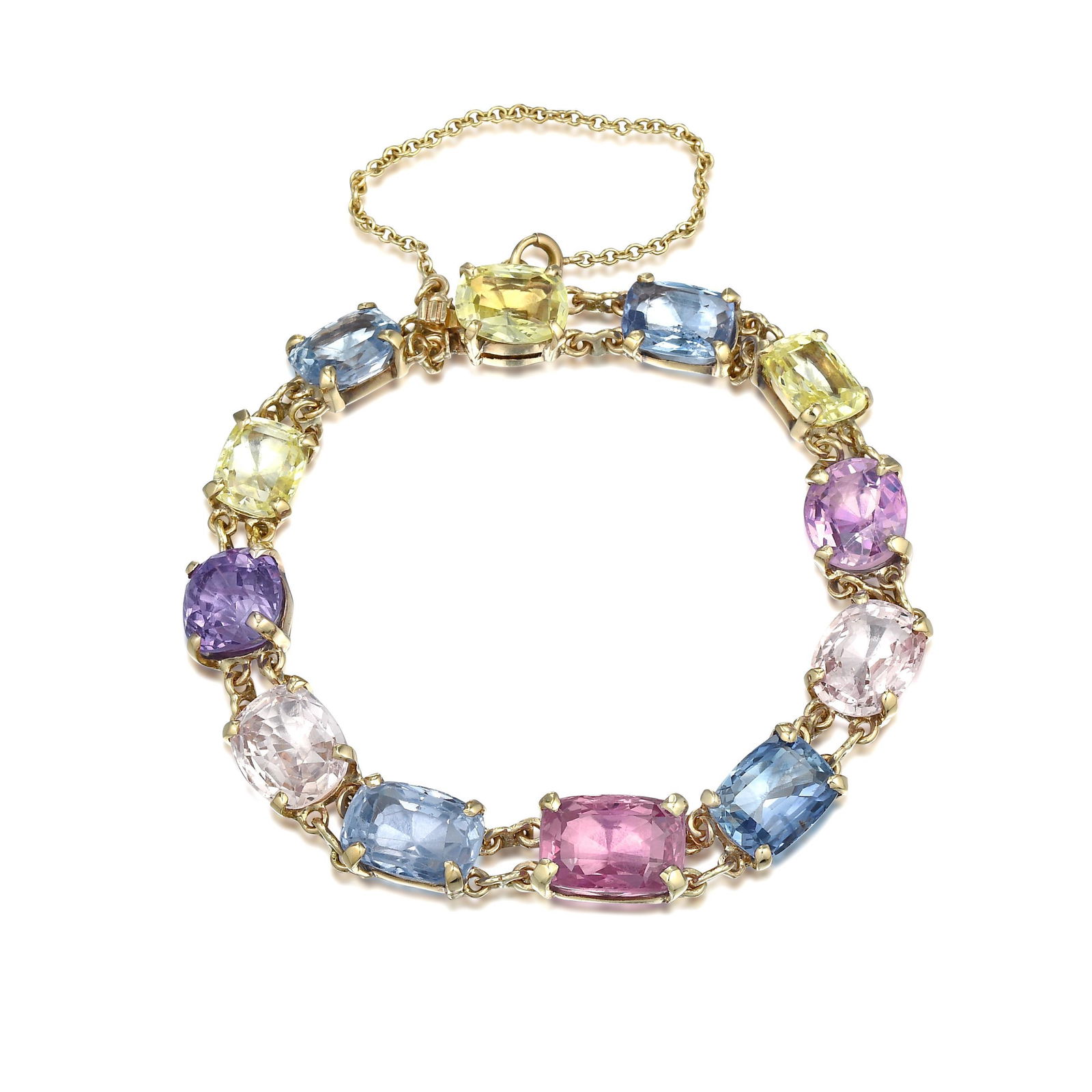 Vintage Multi-Colored Sapphire Bracelet (1 of 1)