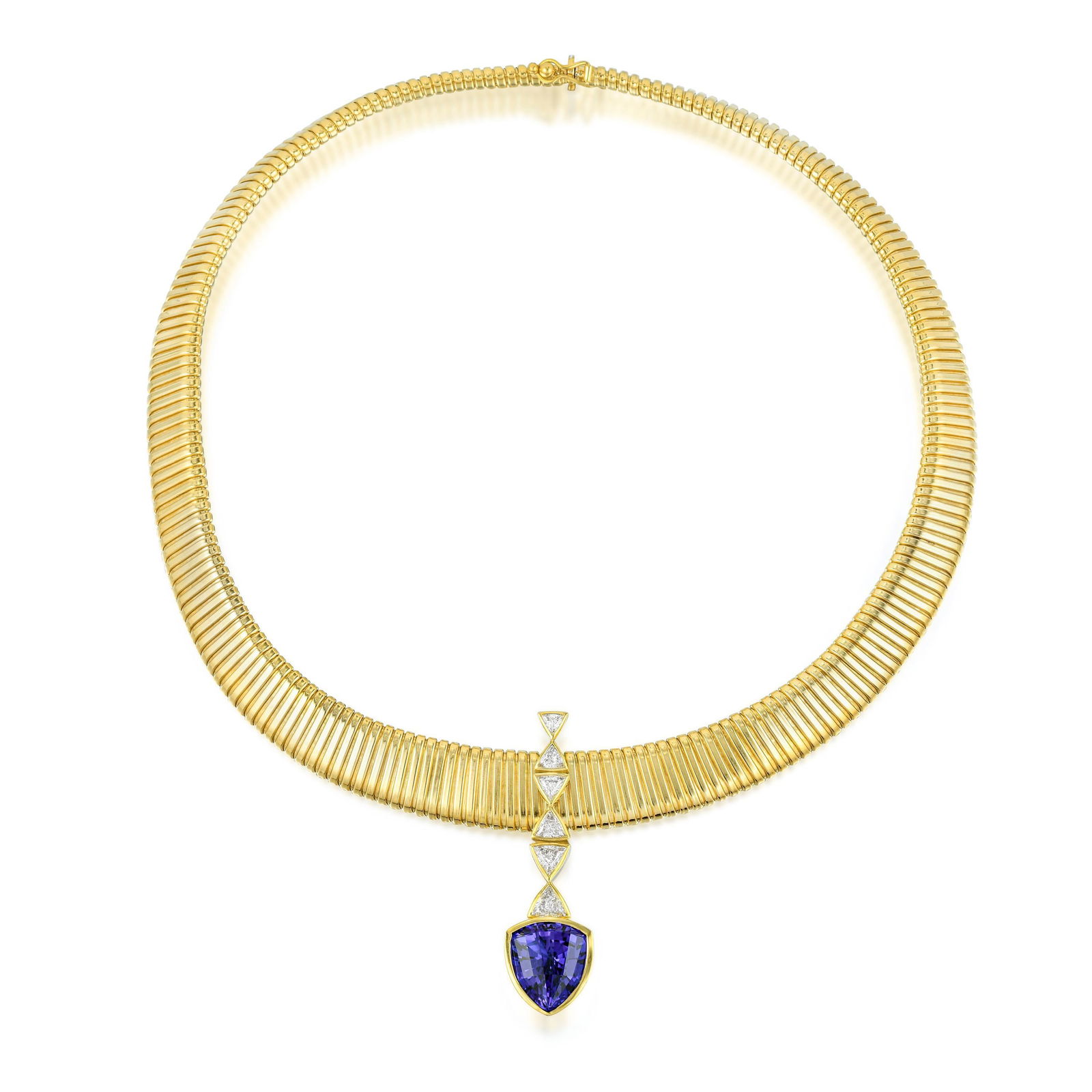 7.40-Carat Tanzanite and Diamond Pendant Necklace, (1 of 4)