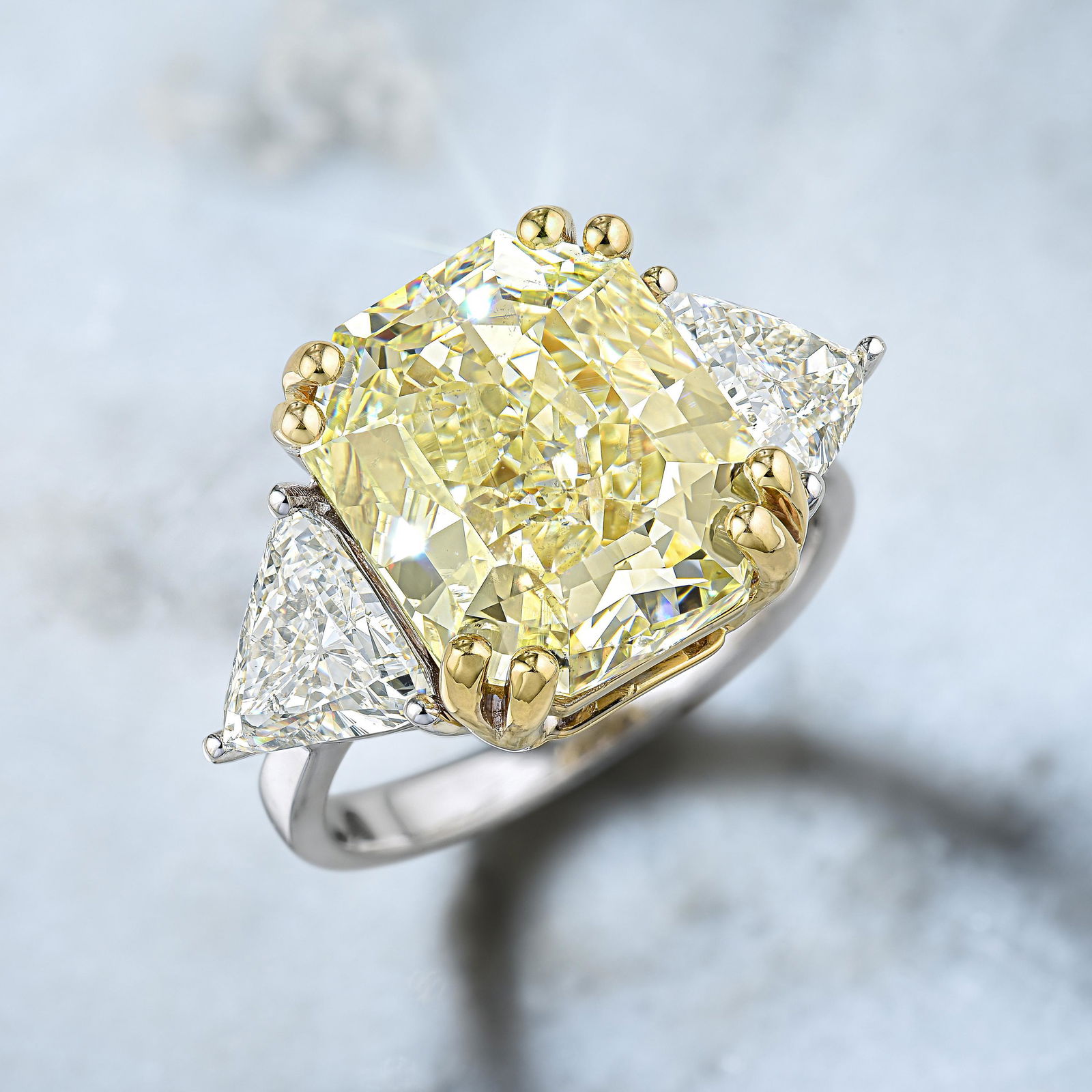 10.01-Carat Fancy Light Yellow Diamond Ring (1 of 7)