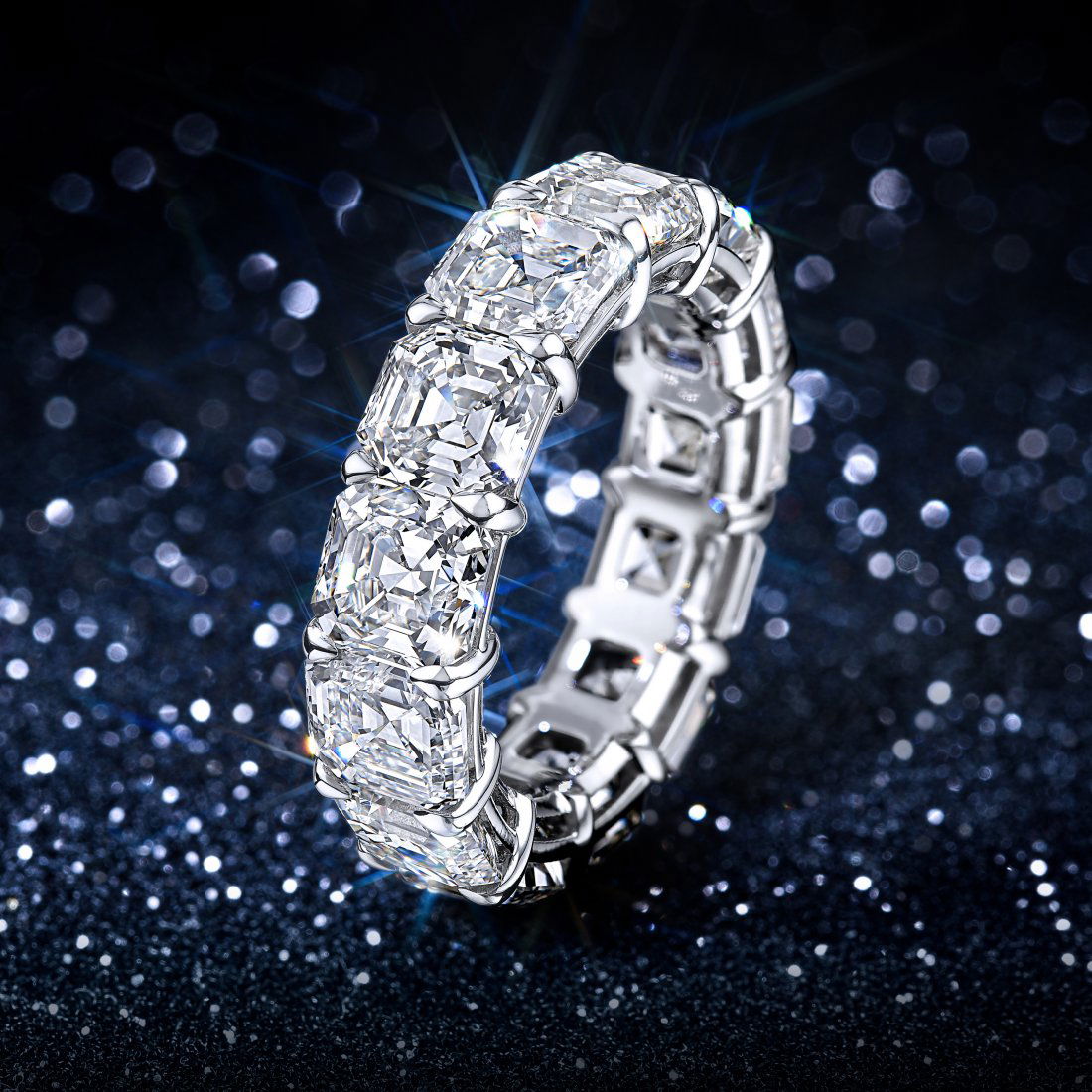 Magnificent Asscher-Cut Diamond Eternity Band, 13.23 (1 of 18)