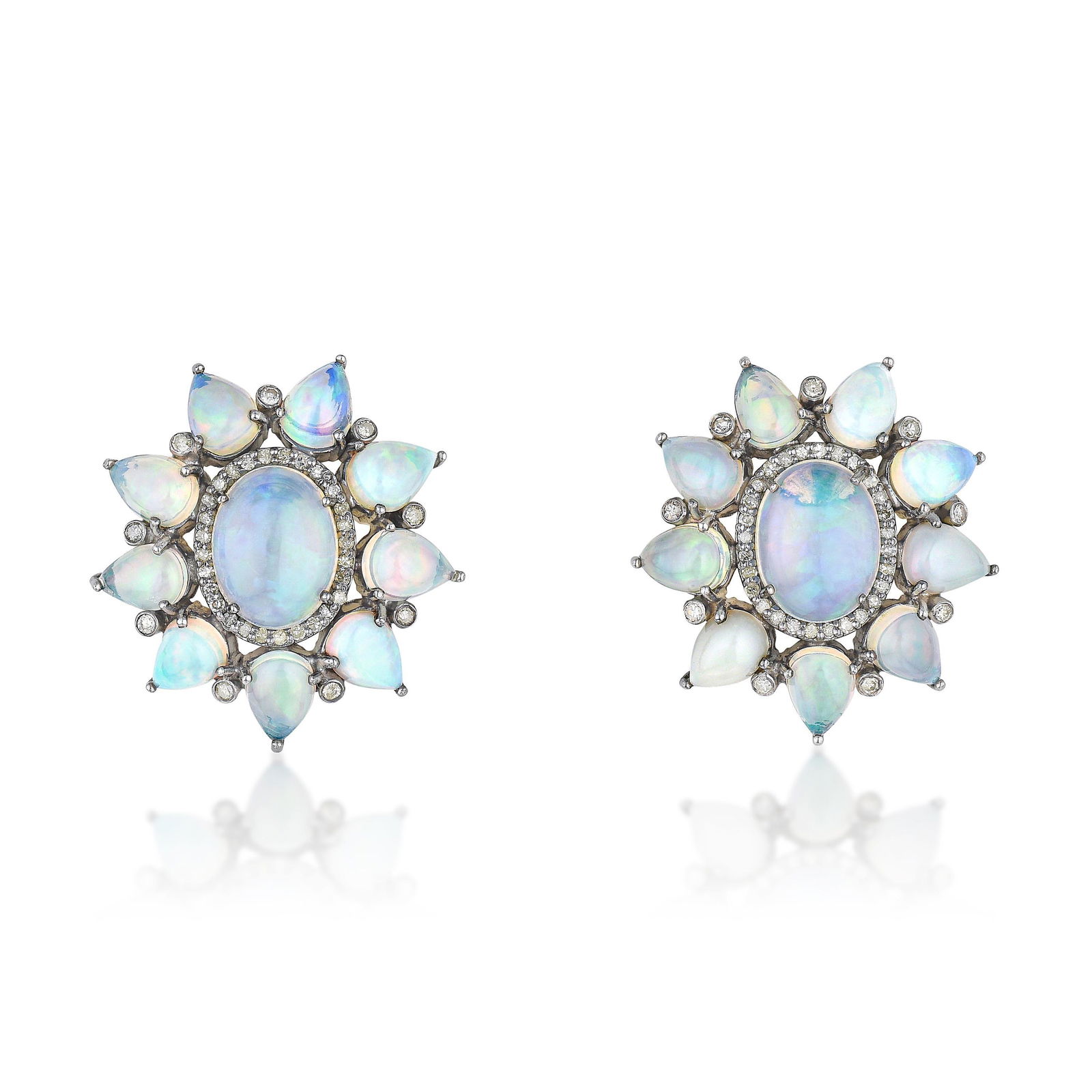 Opal and Diamond Earrings (1 of 2)