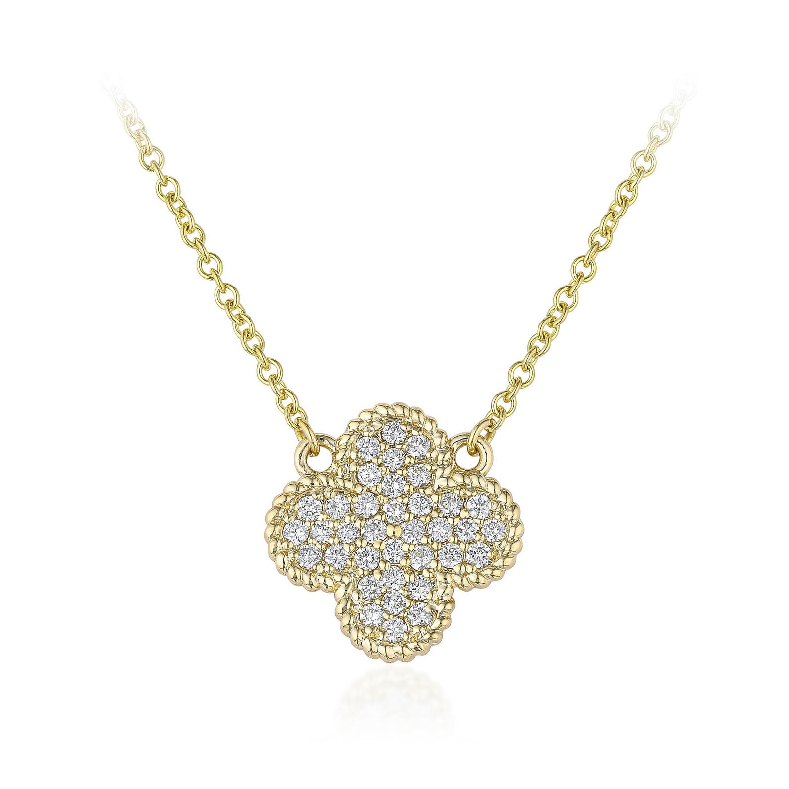Diamond Clover Necklace (1 of 2)