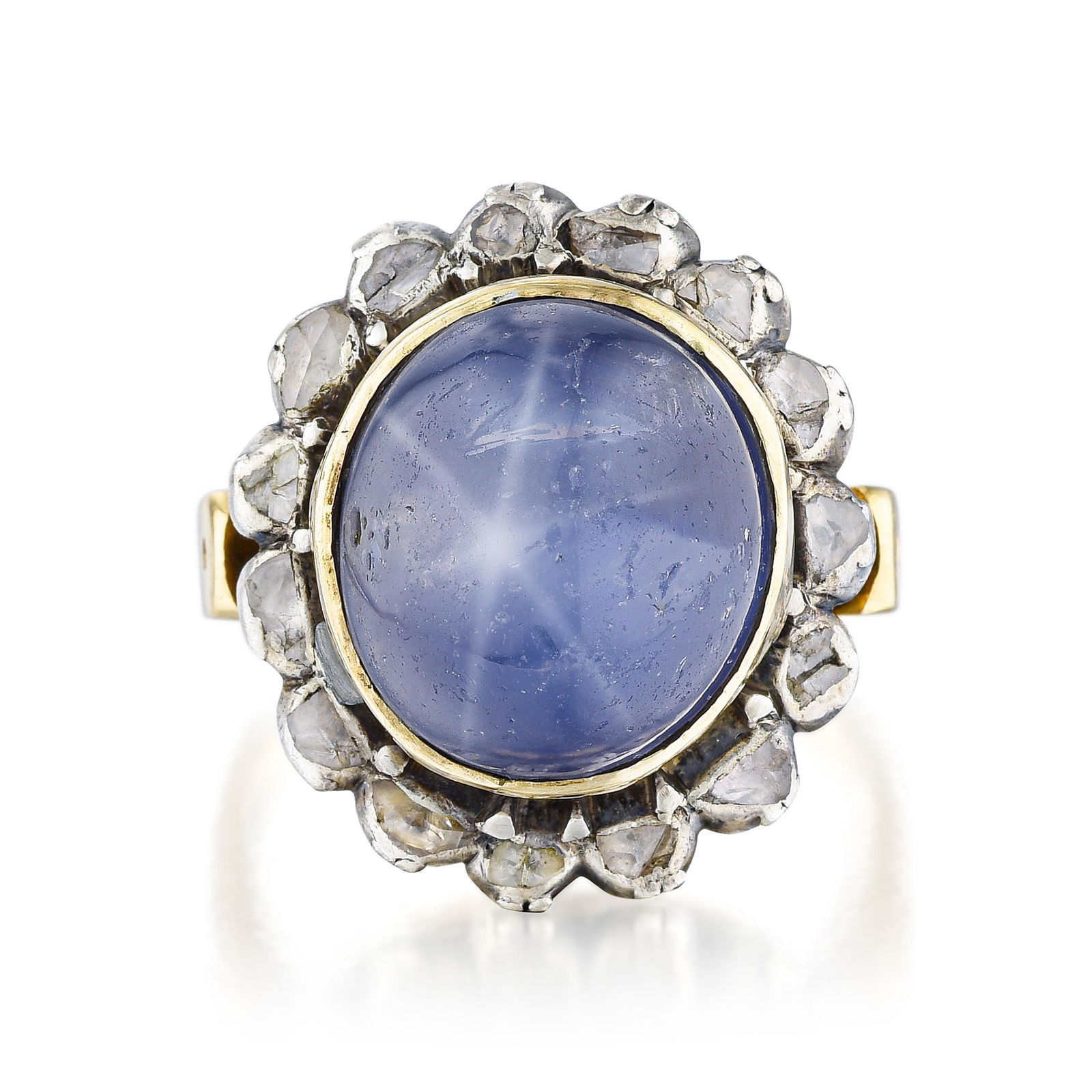 Antique Star Sapphire and Diamond Ring (1 of 3)