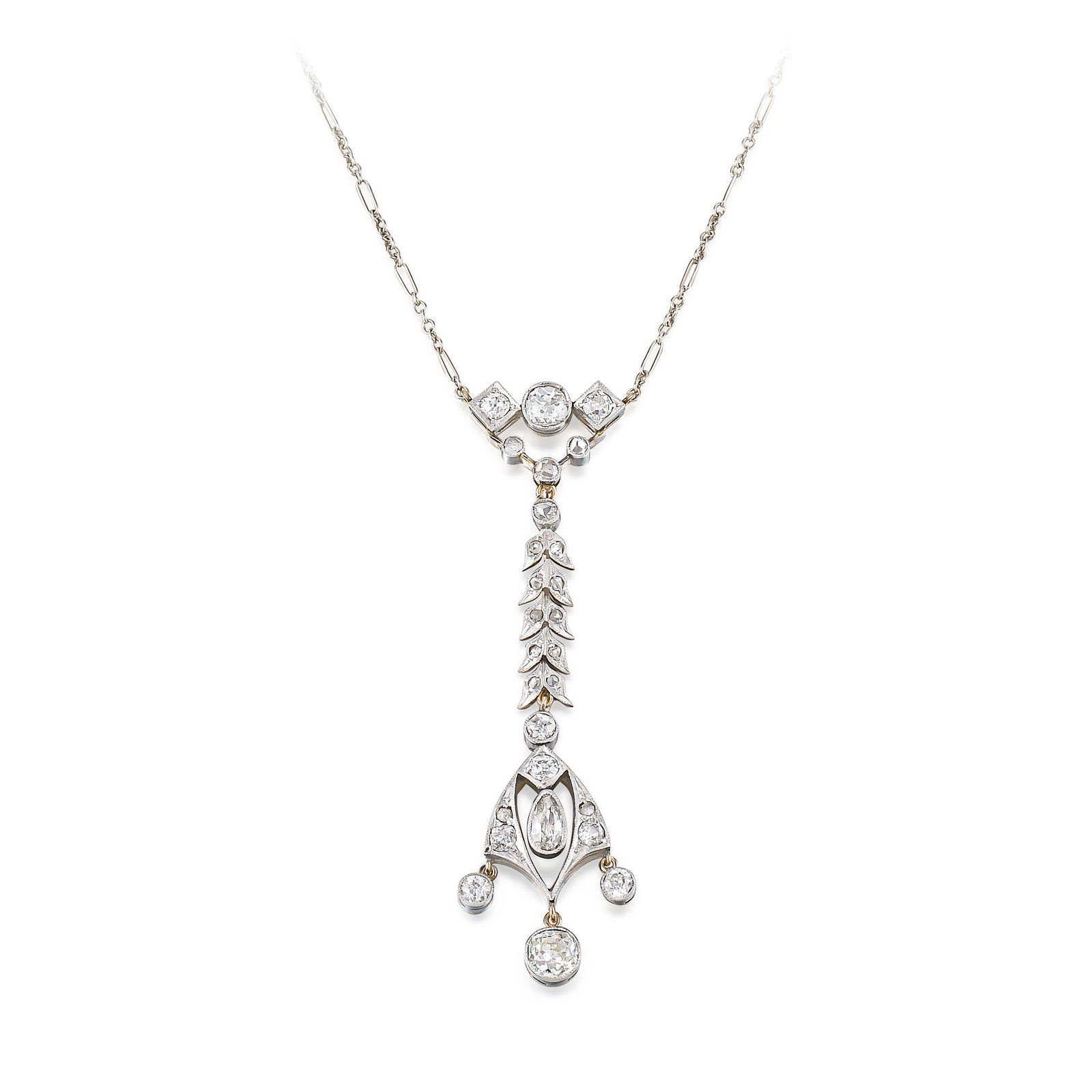 Edwardian Diamond Pendant Necklace (1 of 2)