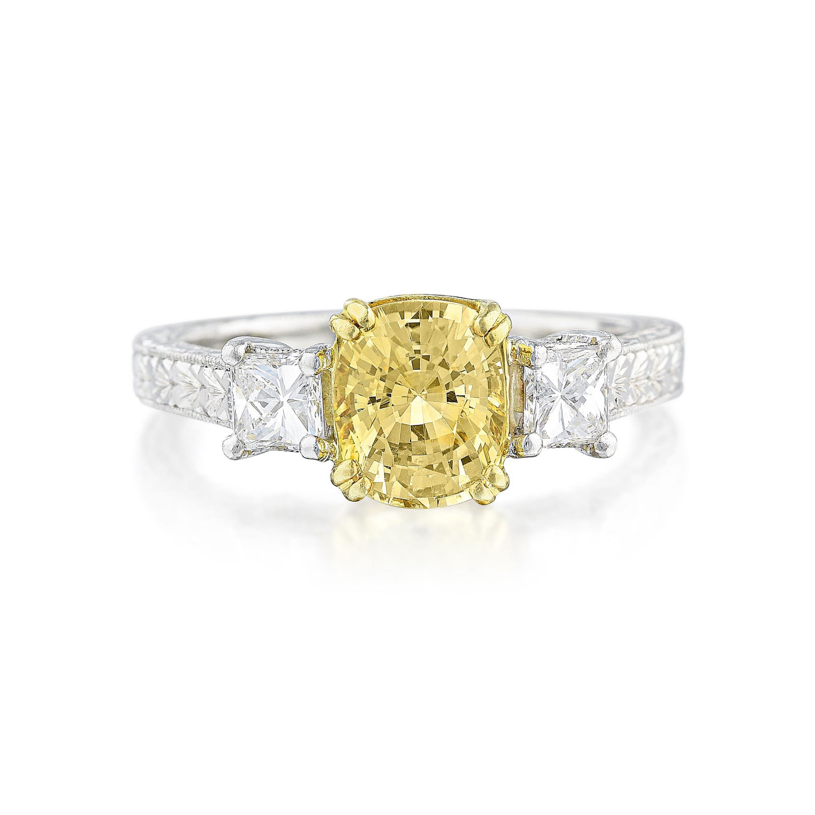 Yellow Sapphire and Diamond Ring (1 of 2)