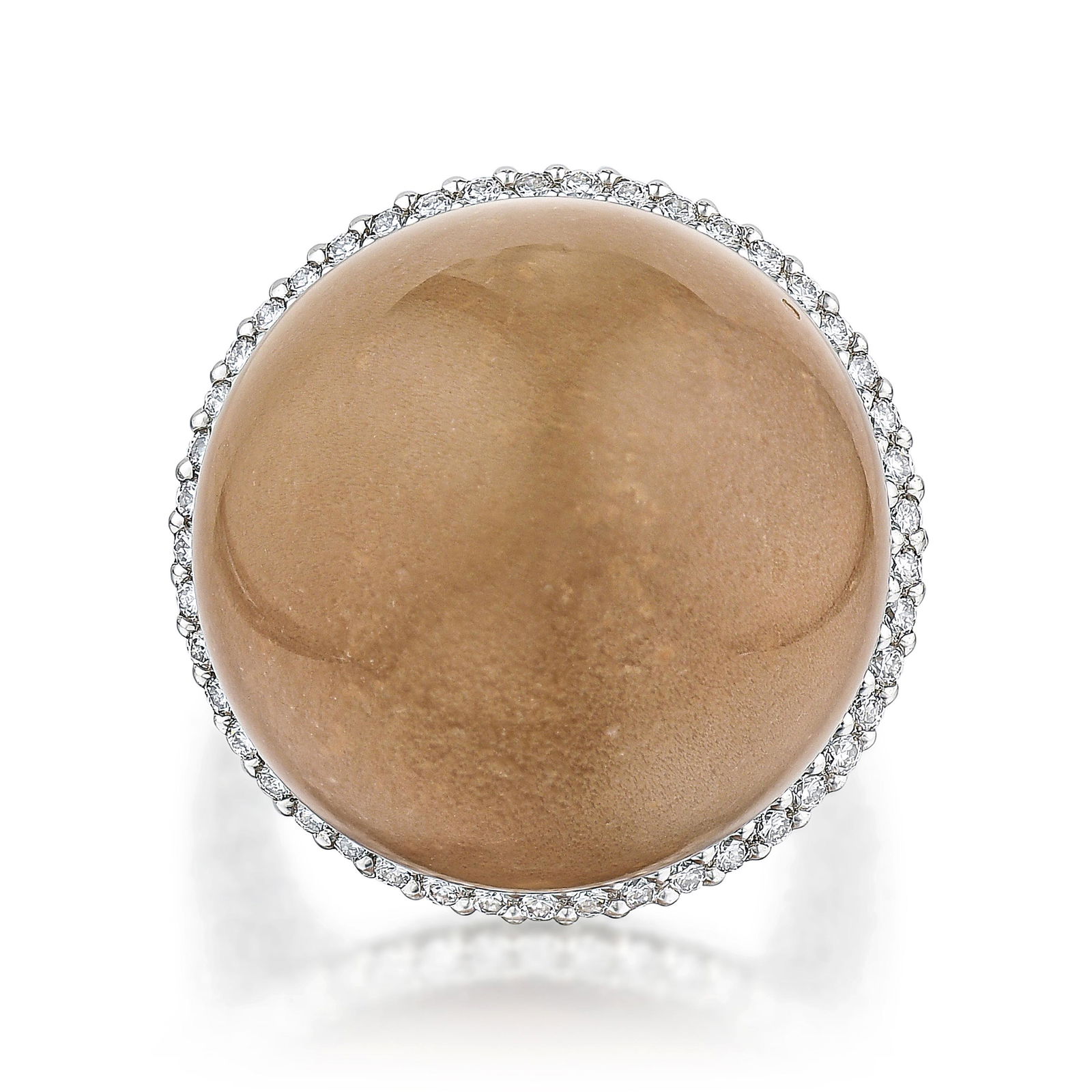 Natural Saltwater Horse Conch Pearl and Diamond Ring (1 of 4)