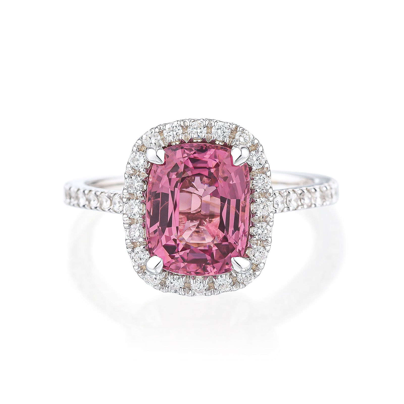 3.04-Carat Fine Pink Spinel and Diamond Ring, GIA Certified (1 of 3)