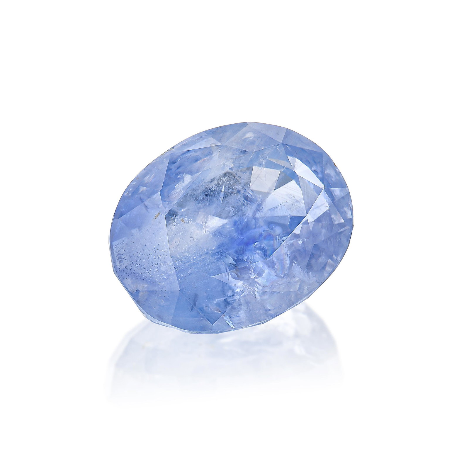4.49-Carat Kashmir Unheated Sapphire, GIA Certified: View a video of this lot: Click Here Featuring a 4.49-carat oval mixed cut natural Kashmir unheated sapphire. Accompanied by GIA Report No. 7171005711 dated March 07, 2014, stating tha