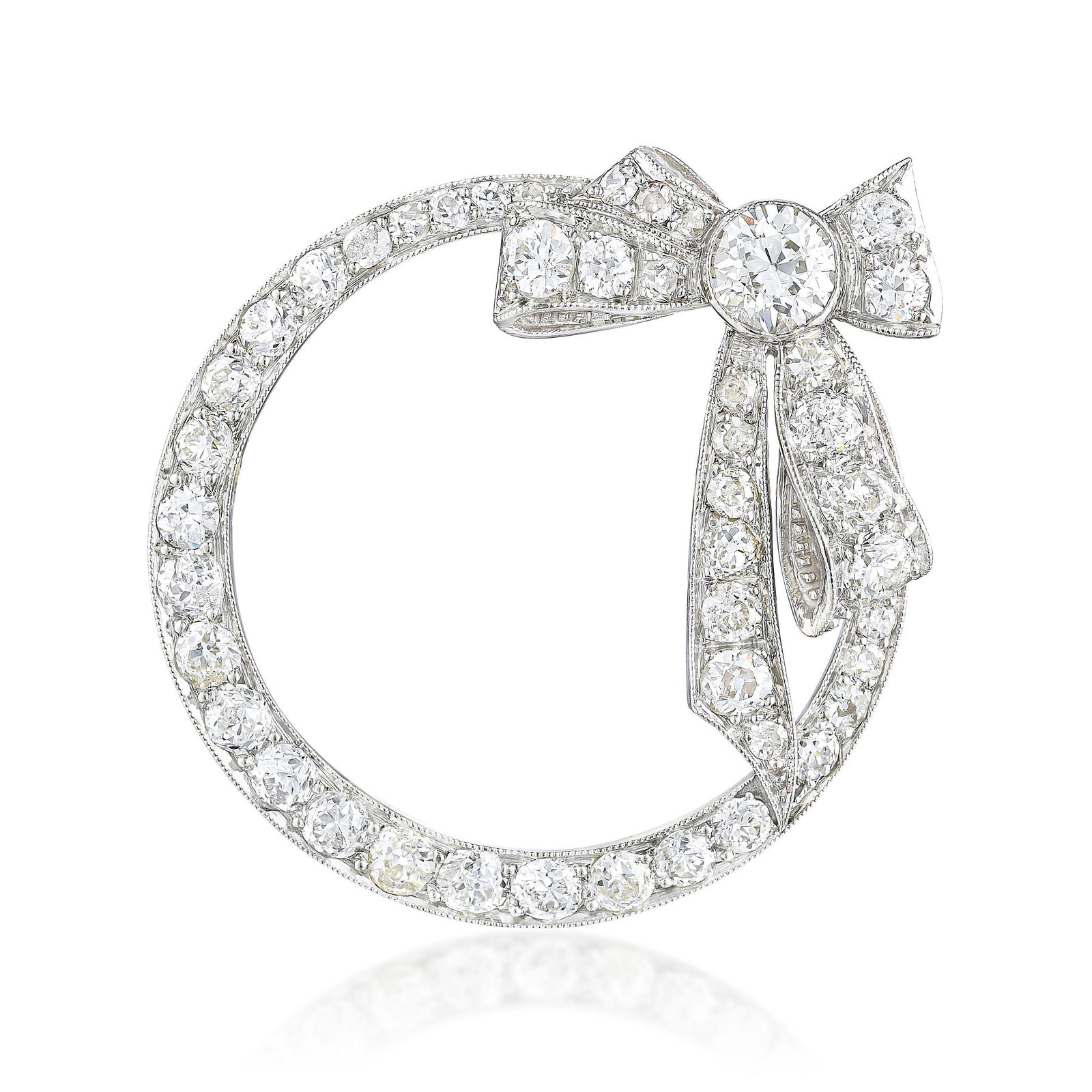 Vintage Diamond Bow Pin (1 of 2)