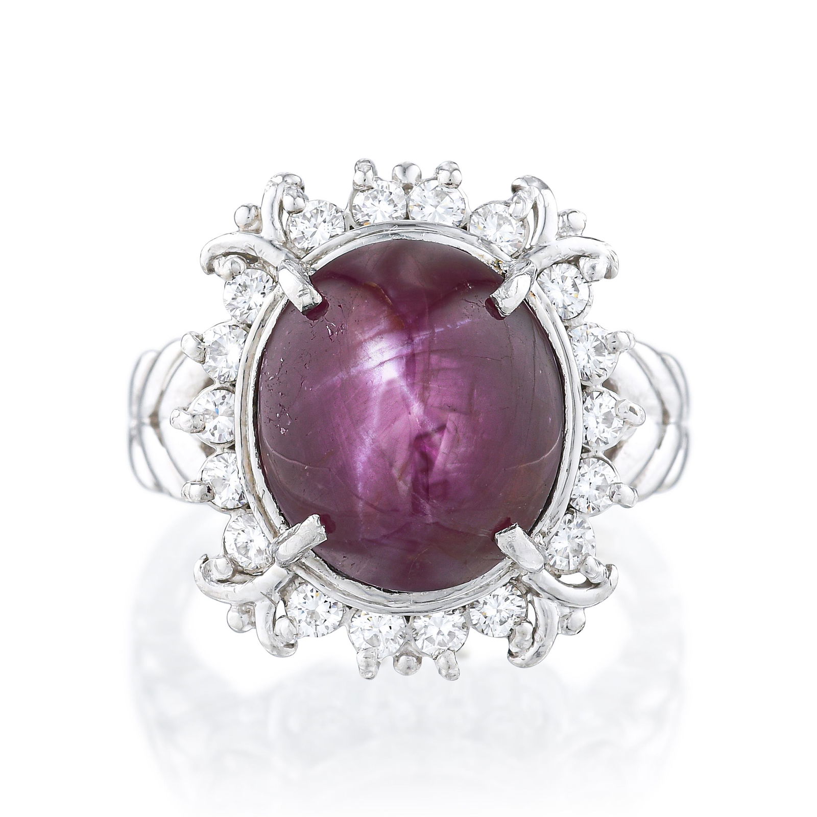 Star Ruby and Diamond Ring (1 of 2)