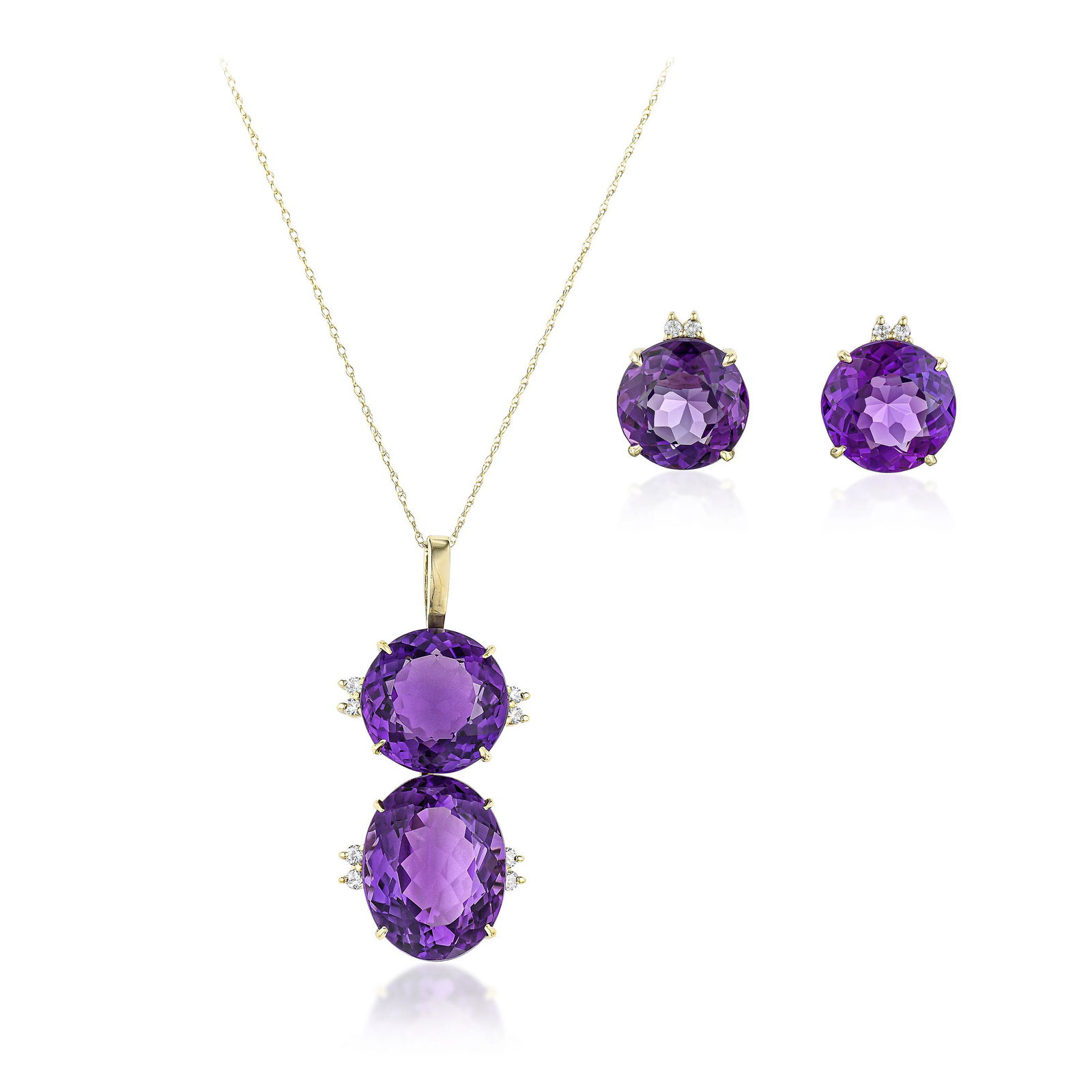 H.Stern Amethyst Pendant and Earrings Set (1 of 2)