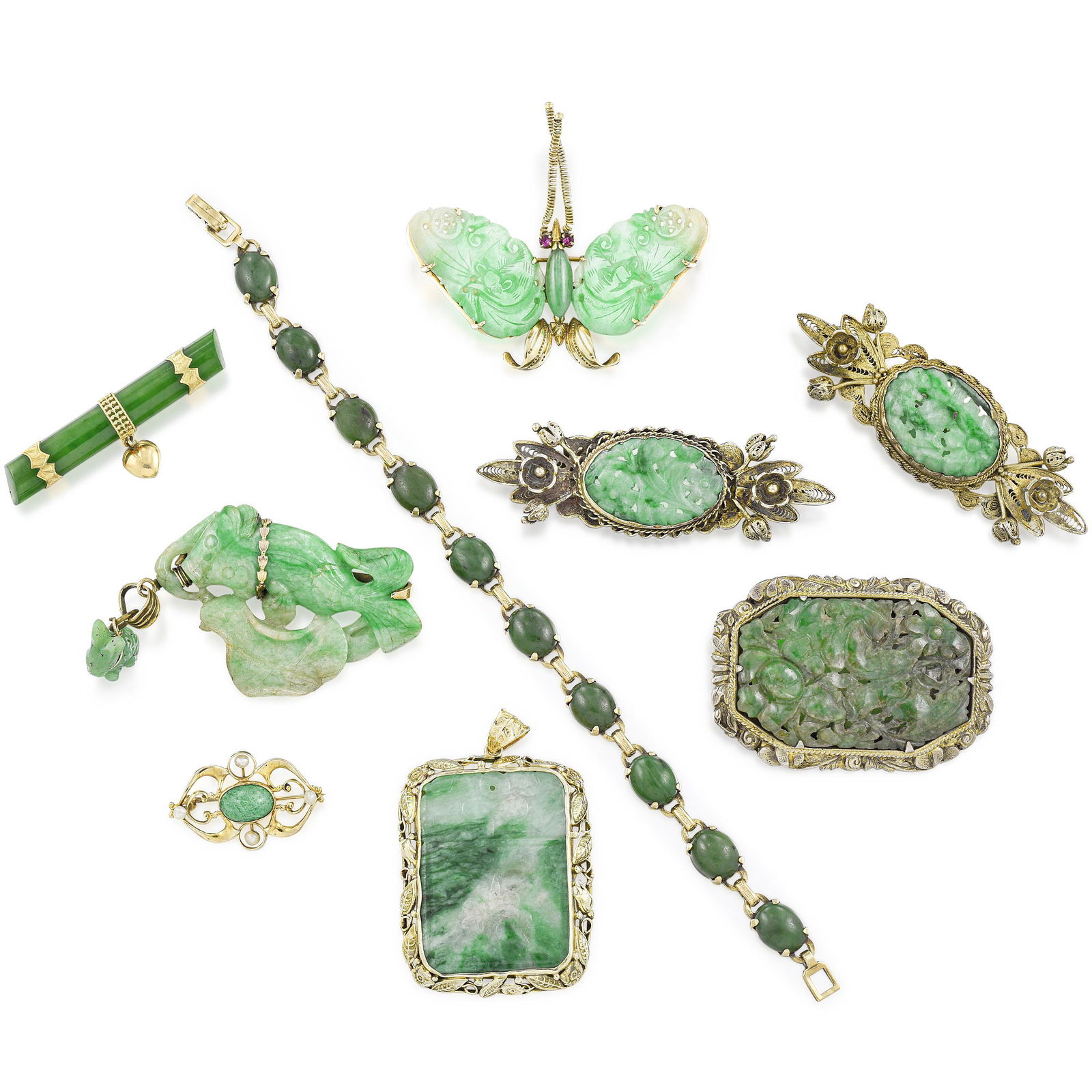 No-Reserve Lot - Group of Vintage Multi-Stone Jewelry (1 of 2)