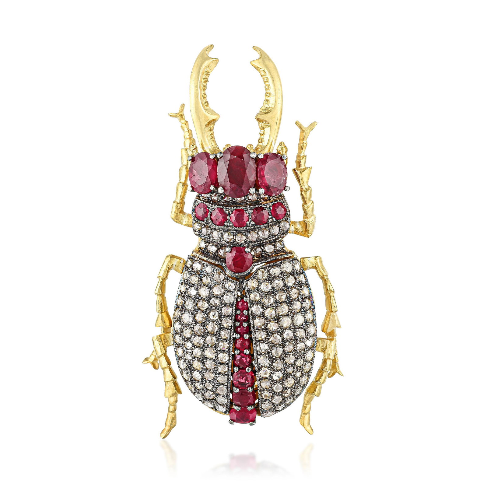 Ruby and Diamond Beetle Brooch (1 of 2)