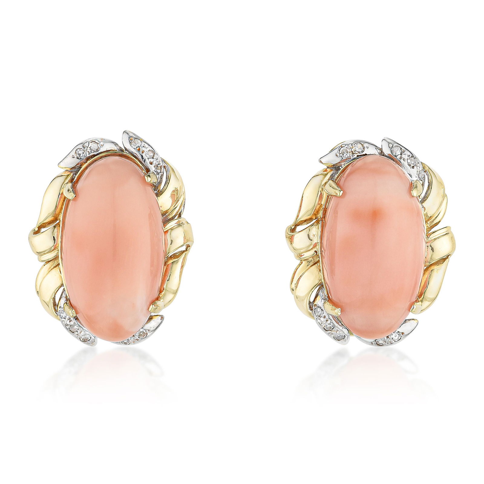 Coral and Diamond Earrings (1 of 2)