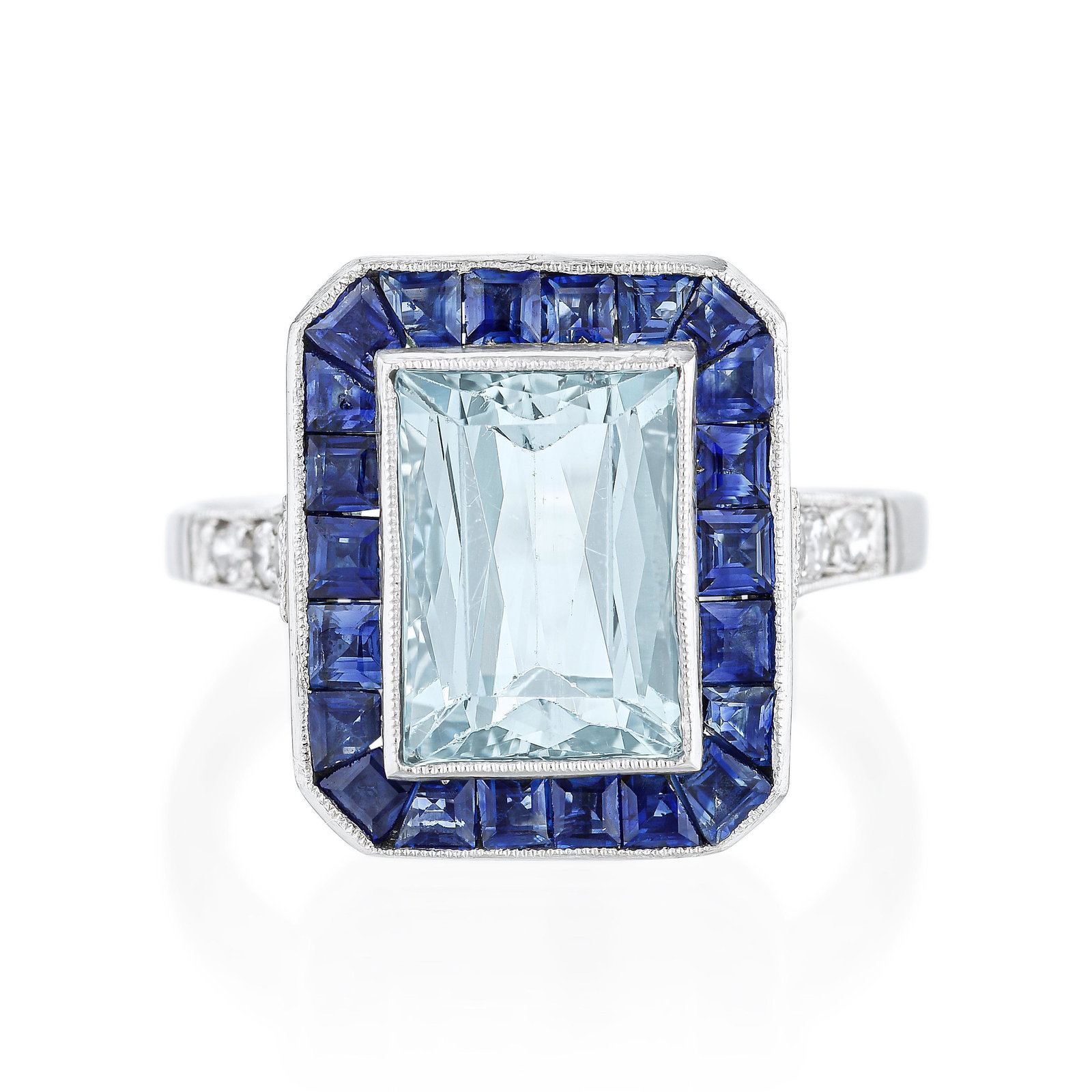 Aquamarine and Sapphire Ring (1 of 2)