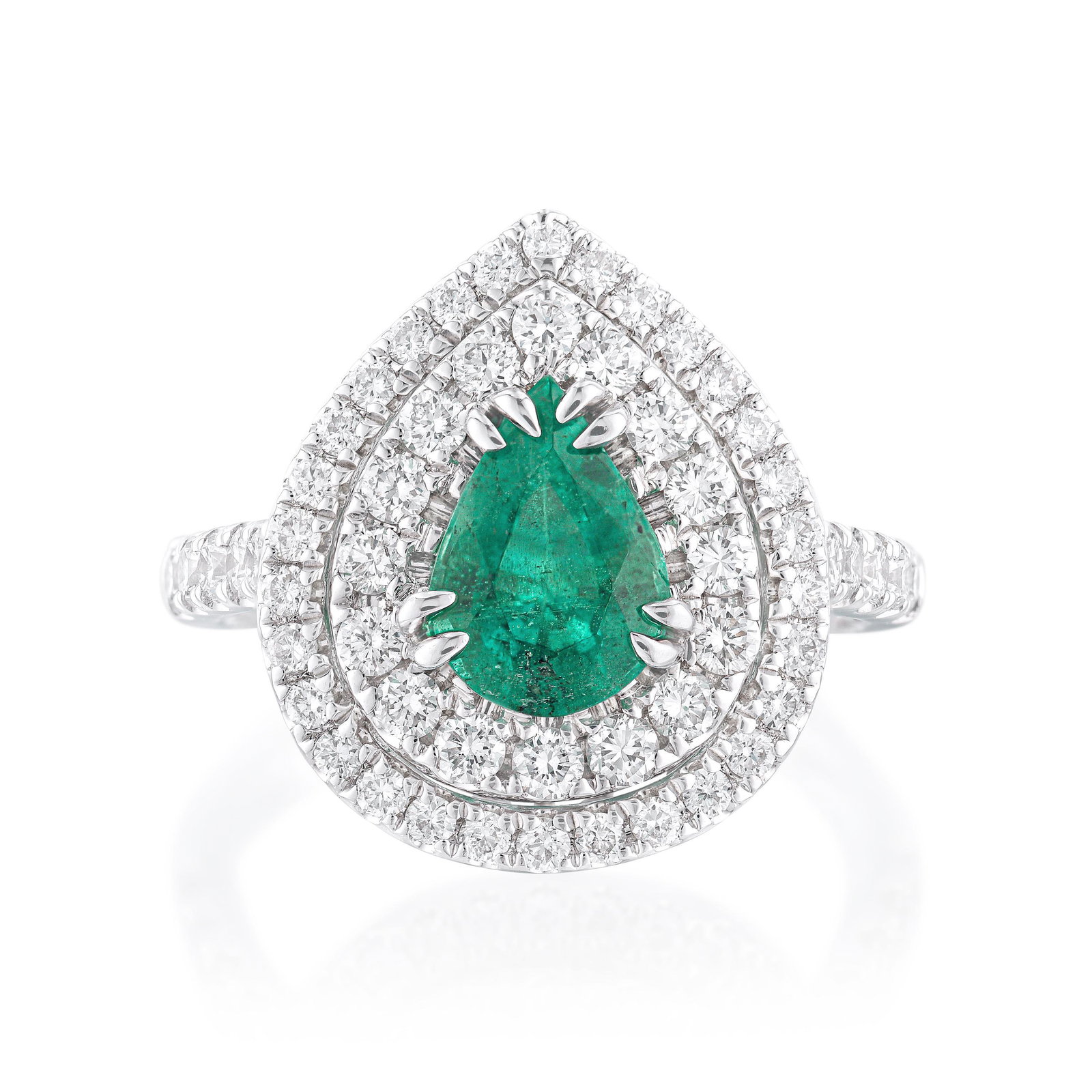 1.33-Carat Emerald and Diamond Ring (1 of 2)
