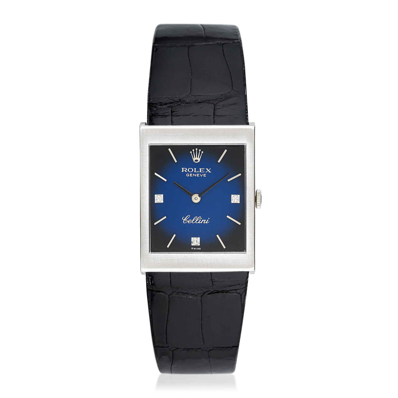 Rolex Cellini Ref. 4014 18K White Gold Manual Wind with Diamond Hour Indices (1 of 2)