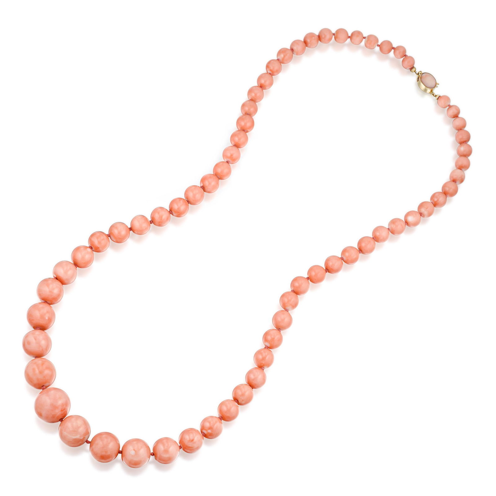 Graduated Coral Bead Necklace (1 of 2)