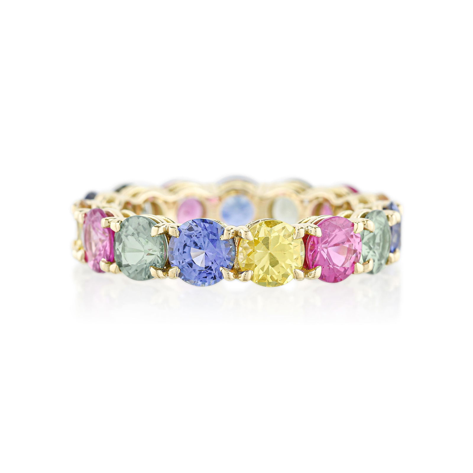 Multi Colored Sapphire Eternity Band (1 of 1)