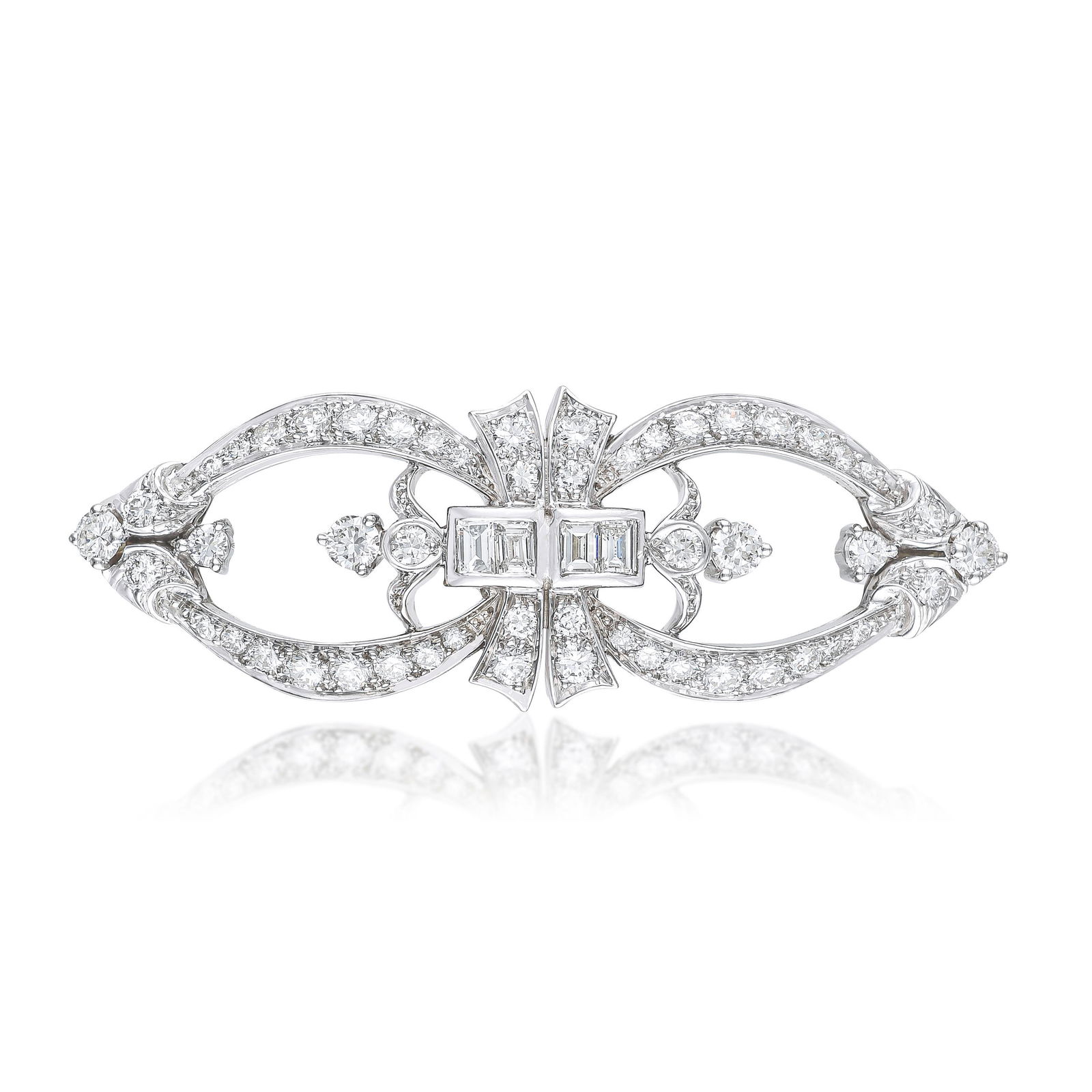 Art Deco Style Diamond Brooch (1 of 2)