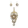 Antique Diamond Pendant and Earrings