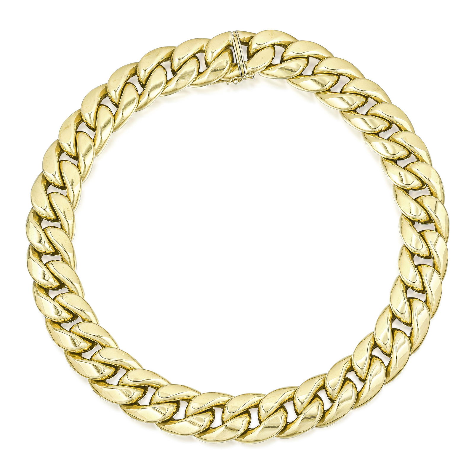 Curb Link Gold Necklace (1 of 2)